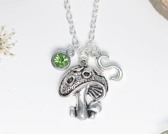 Personalised Mushroom Necklace - Cottagecore. Witchy. Mushroom lover gift.
