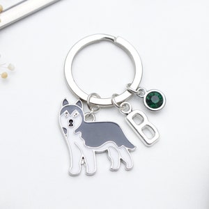 Husky Personalised Keyring - Dog Owner Gift. Custom Pet Keychain. Husky Owner Present.