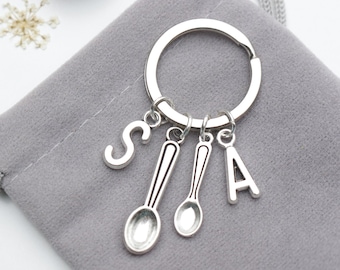 Big Spoon Little Spoon Keyring - Valentine's Gift. Girlfriend Boyfriend gift. Anniversary Keyring. Novelty Gift. His and Hers