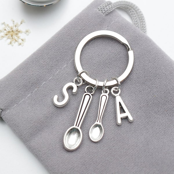 Big Spoon Little Spoon Keyring - Valentine's Gift. Girlfriend Boyfriend gift. Anniversary Keyring. Novelty Gift. His and Hers