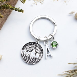 Porte-clés Wanderlust - cadeau de voyage, accessoire d'aventure, cadeau de départ, porte-clés montagne