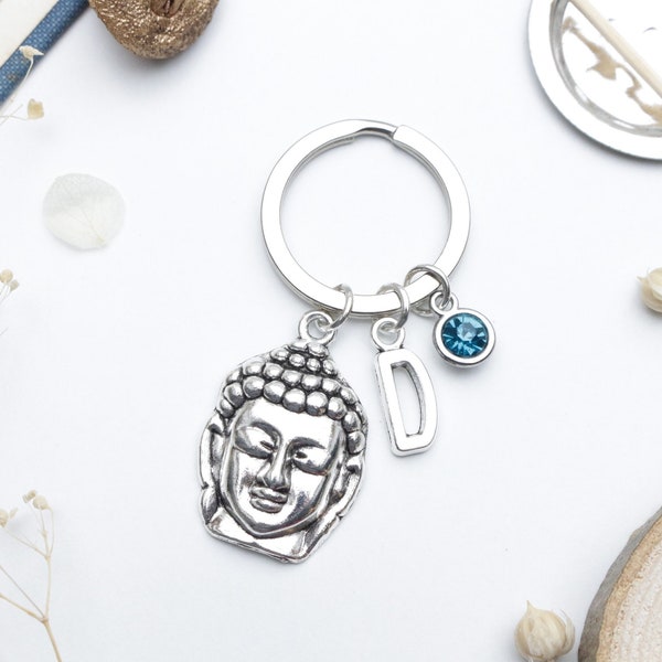 Personalisierbarer Buddha-Schlüsselanhänger – spirituelles Geschenk, Glücksbringer, Yoga-Accessoire,