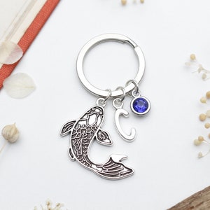 Personalised Koi Fish Keyring - Koi Lover Gift, Fish Keeping Keyring, Carp Gift, Japanese Keyring,