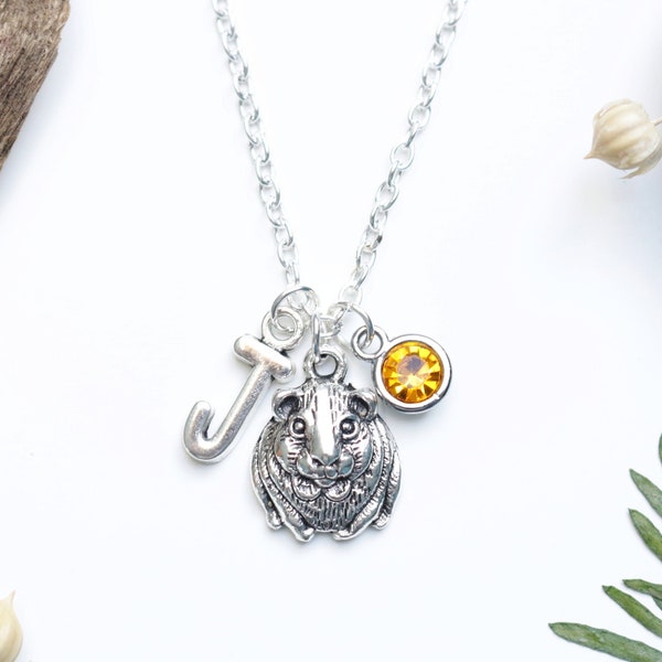 Guinea Pig Personalised Necklace - Animal Jewellery. Hamster Necklace. Pet Lover Gift.