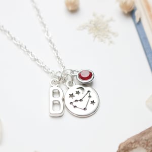 Personalisierte Steinbock Sternzeichen Konstellationen Halskette - Horoskop Geschenk. Geburtsmonat Geschenk. Sternzeichen.