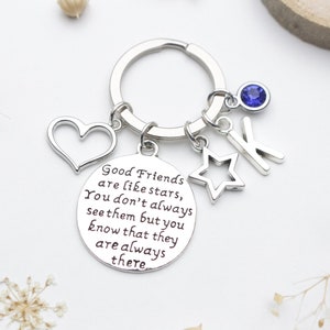 Good friends are like stars, Personalised Keyring - Long distance friendship gift. Friendship gift. Thinking of you.