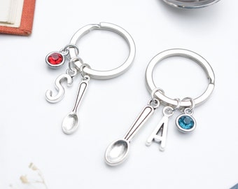 Big Spoon Little Spoon Matching Keyrings - Valentine's Gift. Couples Gift. Girlfriend Boyfriend gift. Anniversary Keyring. His and Hers