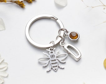 Personalised Bee Keyring - Bumble Bee Accessory, Bee Gift, Anniversary Gift, Honey Bee,