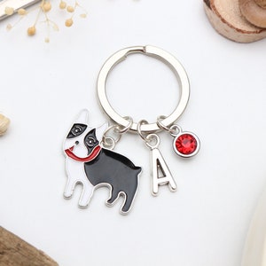 Personalised French Bulldog Keyring - Dog Lover Gift, Frenchie, Custom Pet Present, Bulldog Owner Keyring,