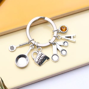Personalised Chef Cooking Keyring - Home Chef Gift, Graduation Keepsake, Baker, New Job Present