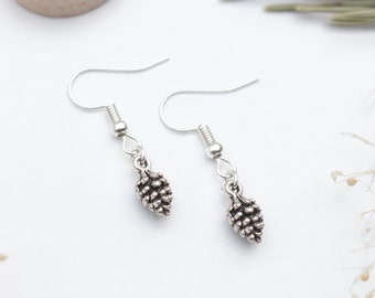 Woodland Pine Cone Earrings - Nature Jewellery. Nature Lover Gift. Autumn Earrings.