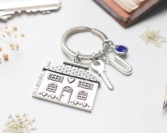 New Home Personalised Keyring - Housewarming Gift. Moving House Keepsake. Our New House