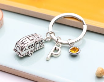Personalisierter Wohnwagen Schlüsselanhänger – Caravaning Reisegeschenk