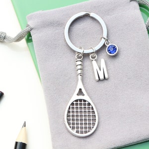 Personalised Large Tennis Keyring Squash Player Gift. Racquetball Lover Keyring. Unique Tennis Present. Team Gifts. Tennis Racket. image 7