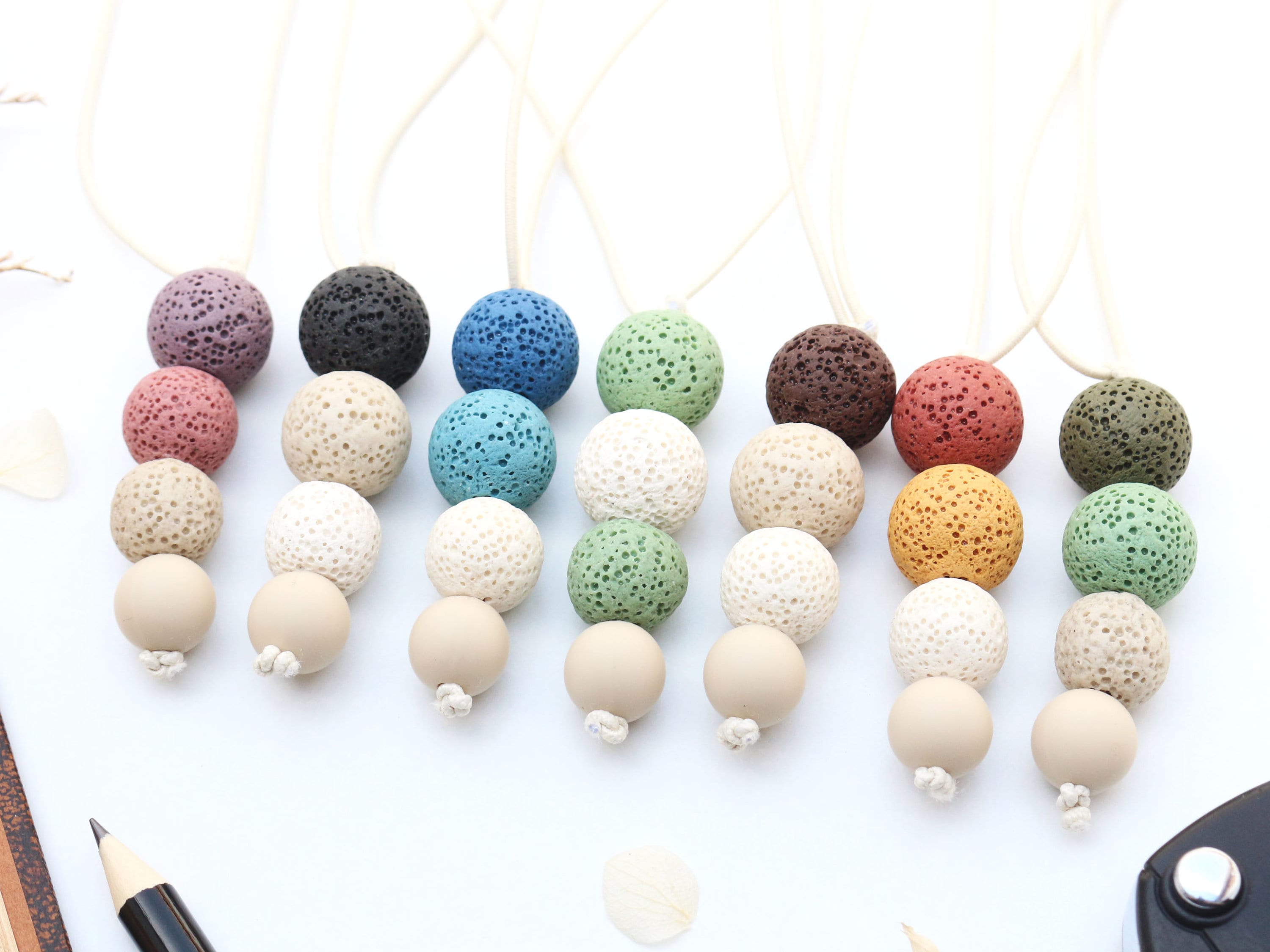 Car Diffuser - Natural Lava Rock Aromatherapy Oil Diffuser, Air Freshener
