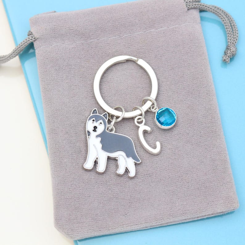 Personalised Husky Keyring - Alaskan Malamute, Pet Memorial Keepsake, Dog Lover Gift image 2