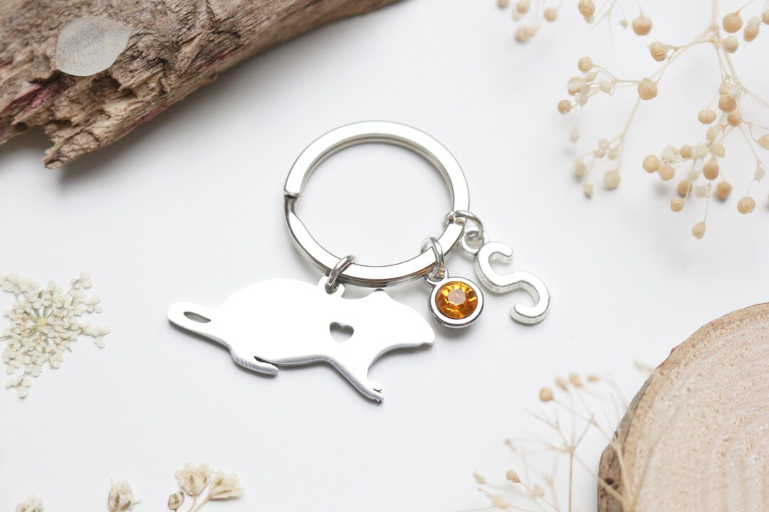 Personalised Rat Keyring – Handmade Silver Charm, Rat Lover Gift - Etsy