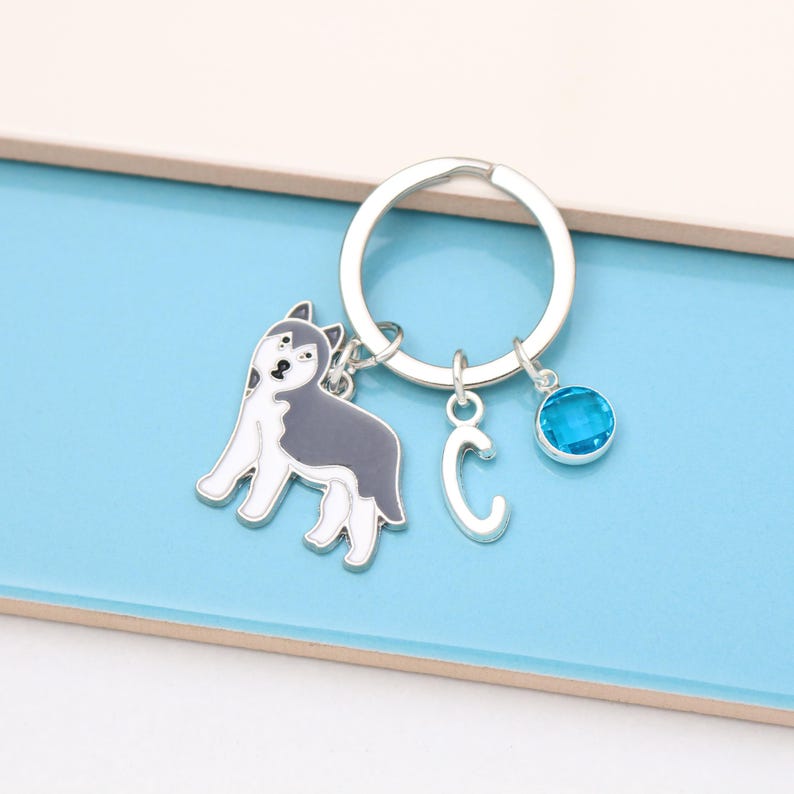 Personalised Husky Keyring - Alaskan Malamute, Pet Memorial Keepsake, Dog Lover Gift image 3