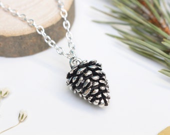 Silver Pine Cone Necklace - Nature Jewellery. Nature Lover Gift. Woodland Necklace. Pinecone