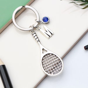 Personalised Large Tennis Keyring Squash Player Gift. Racquetball Lover Keyring. Unique Tennis Present. Team Gifts. Tennis Racket. image 4