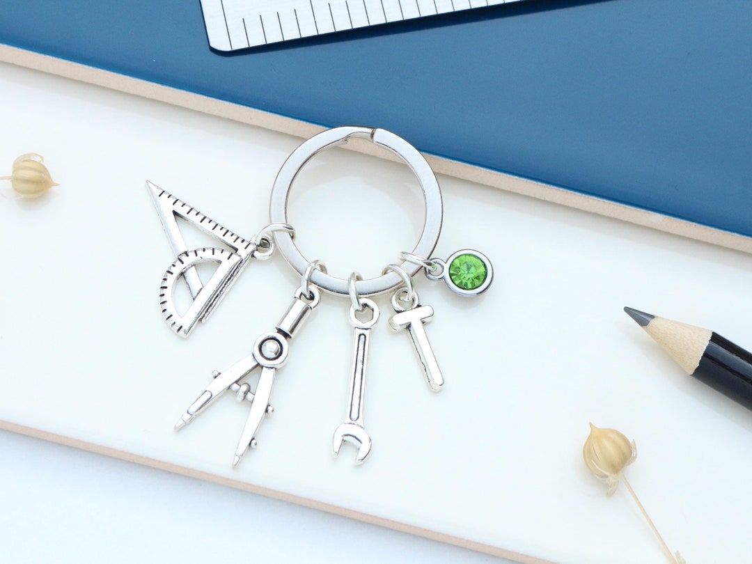Engineer Key Ring Personalised Engineer Keyring - Engineering Student, Graduation ...