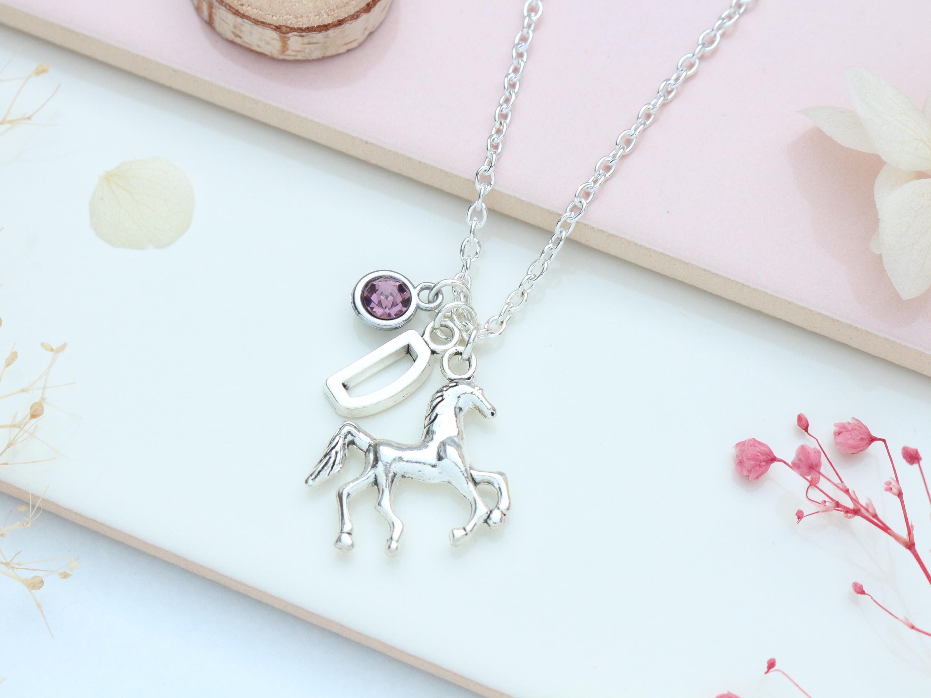 Personalised Horse Necklace Horse Lover Horse Girl