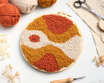 Punch Needle DIY Kit - Abstract Wall Hanging Decoration, Craft Kits for Adults & Children, Embroidery Kit, Punch Needle Beginner Kit,