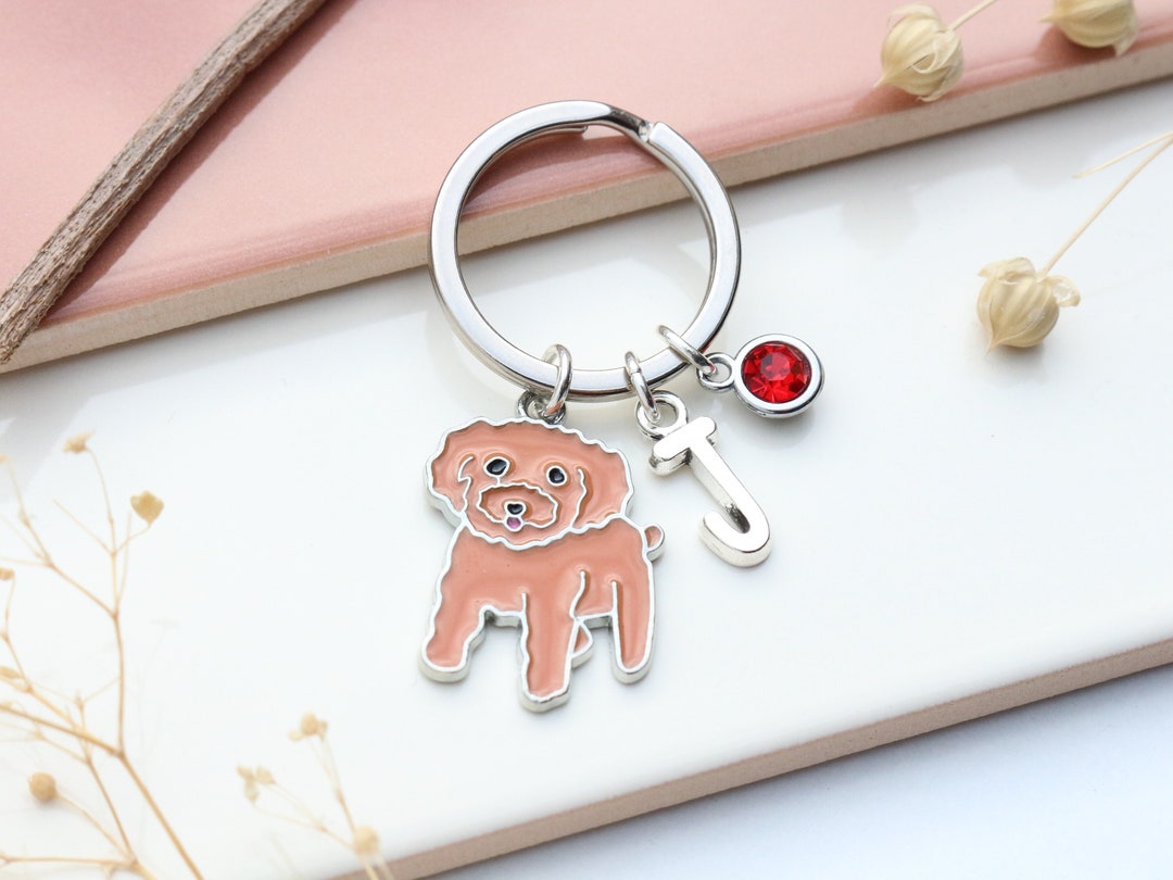 Personalised Cockapoo Keyring - Dog Lover Gift, Cavapoo, Goldendoodle ...