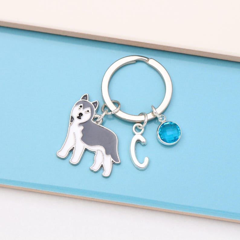 Personalised Husky Keyring - Alaskan Malamute, Pet Memorial Keepsake, Dog Lover Gift image 4