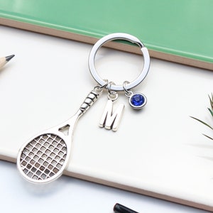 Personalised Large Tennis Keyring Squash Player Gift. Racquetball Lover Keyring. Unique Tennis Present. Team Gifts. Tennis Racket. image 6