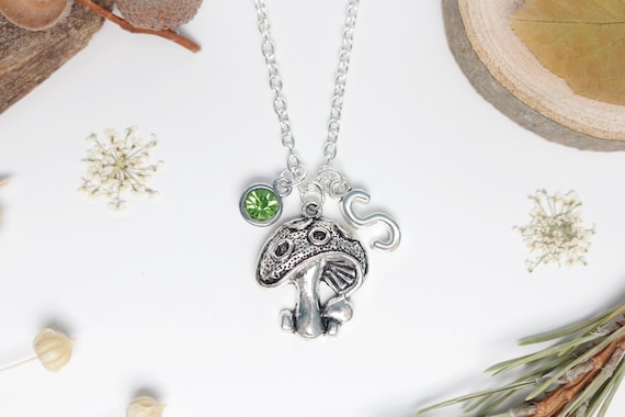 Personalised Mushroom Necklace - Cottagecore. Witchy. Mushroom lover gift.