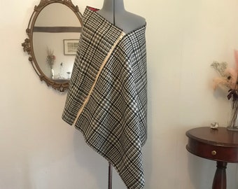 2000s Smoking Lily wool and satin reversible shawl / skirt, one size fits all