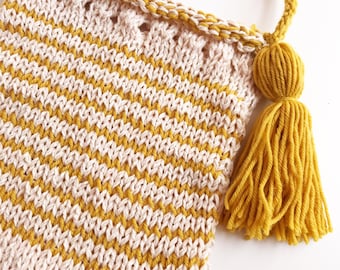 Gaia Bag · Intermediate Level Knitting Pattern Booklet · Instant PDF Download · Emmaknitty
