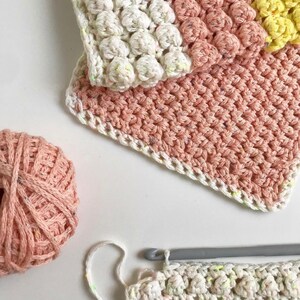 Boblina Washcloths Intermediate Level Crochet Pattern Booklet Instant PDF Download Emmaknitty image 3