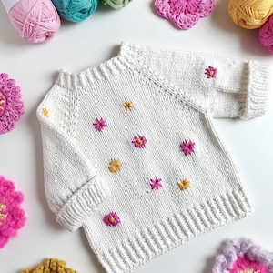 Floren Baby Pullover · Strickanleitung für Fortgeschrittene · Sofort PDF Download · Emmaknitty