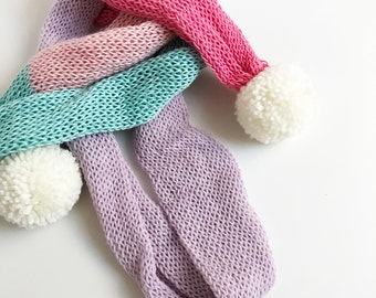 Knitted Scarf · Striped Scarf · Handmade · Colour Block