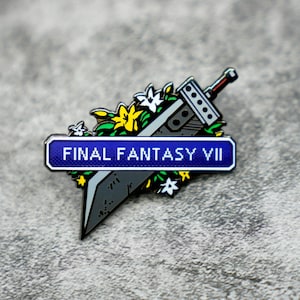 Final Fantasy VII Enamel Pin : FFVII Buster Sword Cloud Aerith Tifa FF7 Remake Nostalgia