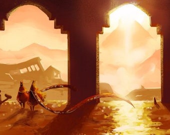 Journey Print : Game thatgamecompany sunset