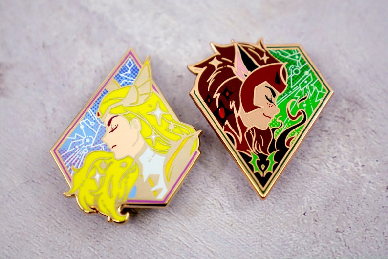 She-Ra Enamel Pin Set : Princess of Power Catra Adora image 1