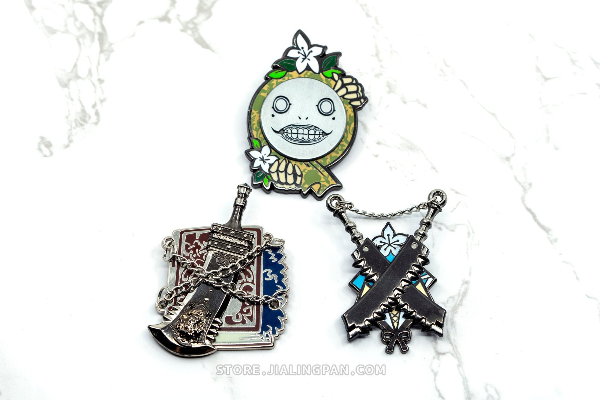 NieR : Replicant Enamel Pins - Kaine Emil Nier Weiss