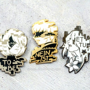 NieR : Automata Enamel Pins - 2B A2 93 Pod152 Robot Black Box Lunar Tear