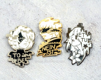 NieR : Automata Enamel Pins - 2B A2 93 Pod152 Robot Black Box Lunar Tear