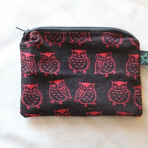 kleines KRIMSKRAMS Täschchen/ Mäppchen/ Minimäppchen/ KleinGELDtäschchen/ Unikat/ Handmade / Upcycling * EULEN *