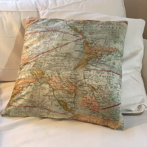 Funda de almohada de mapa