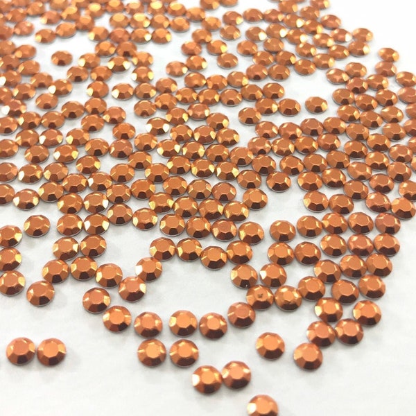 Orange Hotfix Rhinestuds / Available Sizes 3mm, 4mm / Add Sparkle to Clothing, Purses, Nails, Tumblers, Scrapbooks, Belts, Jewelry, and More