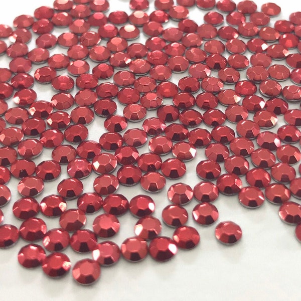Red Hotfix Rhinestuds / Available Sizes 2mm, 3mm, 4mm, 5mm / Add Sparkle to Clothing, Purses, Nails, Tumblers, Dolls, Scrapbooks and More!!!
