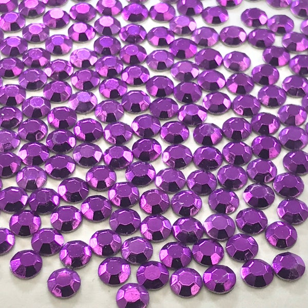 Purple Hotfix Rhinestuds / Available Sizes 2mm, 3mm, 4mm / Add Sparkle to Clothing, Purses, Nails, Tumblers, Dolls, Scrapbooks and More!!!