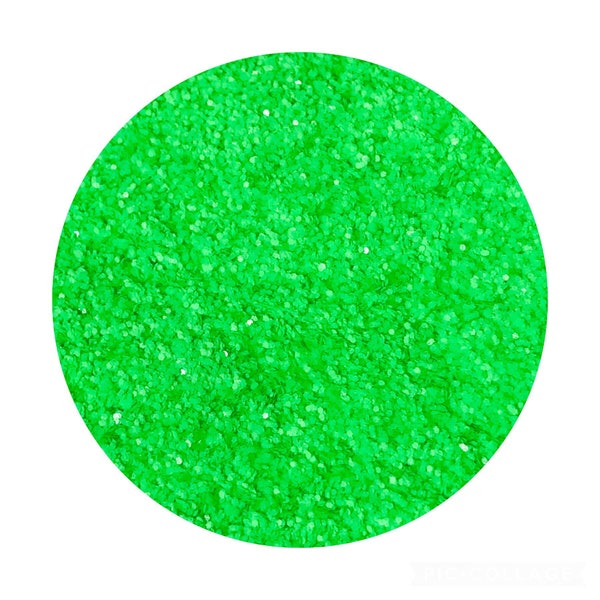 Neon Green Glitter, 1/40" Uses: Art, Nail, Paper crafts, Body art, Party decorations, cups, apparel & so much more!