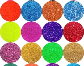 Glitter Box 18 Colors- Extra Fine, Chunky Glitter, Neon Glitter, Fluorescent Glitter, Holographic Glitter, Assorted Loose Glitter