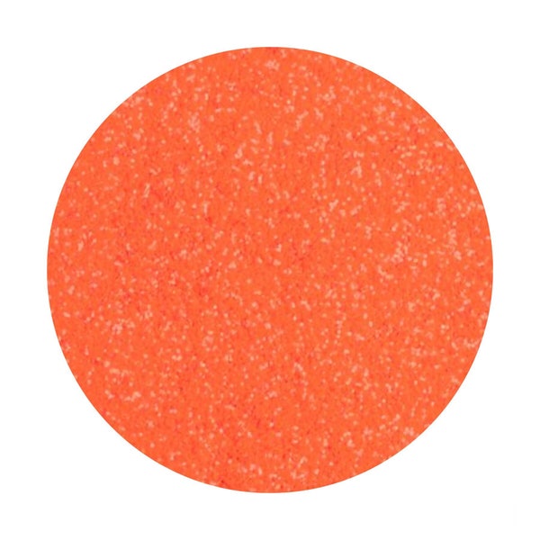 Fluorescent Orange Extra Fine Glitter 1/128" USES: Nails, Scrapbooking, Jewelry, Glass, Art work, Paint decoration & Much more!